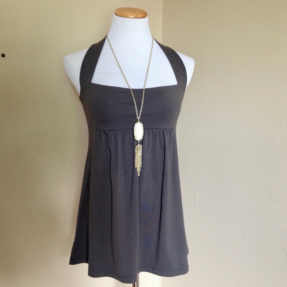 susana monaco Knit Racer Back Halter Tank Top
